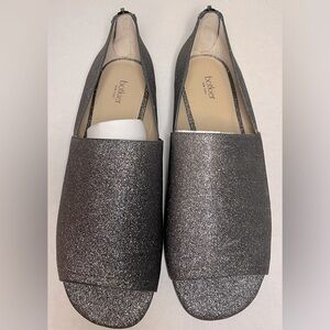 Botkier Maxine Silver Flats Sparkly Slip-On Loafers